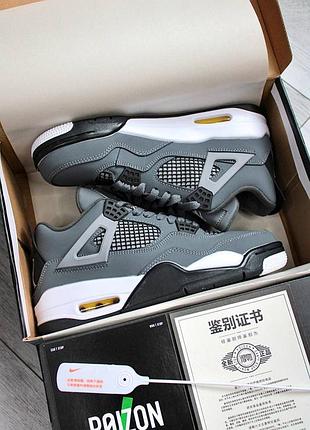 Кросівки  nike air jordan 4 silver