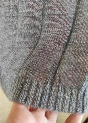 Сірий світер джемпер пуловер вільного крою3 фото