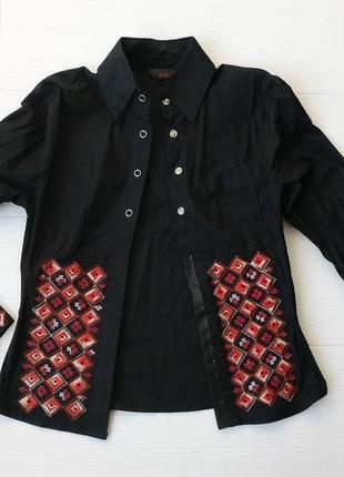 Жіноча сорочка з вишитим корсетом, розмір м-s1 фото