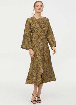 Роскошное платье кимоно на запах из вискозы h&m