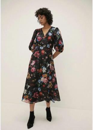 Изысканное длинное платье цветочный принт бренд vera mont