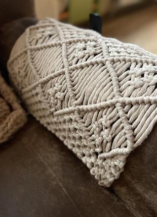 Макраме органайзер для пультов, гаджетов, книг и т.д.