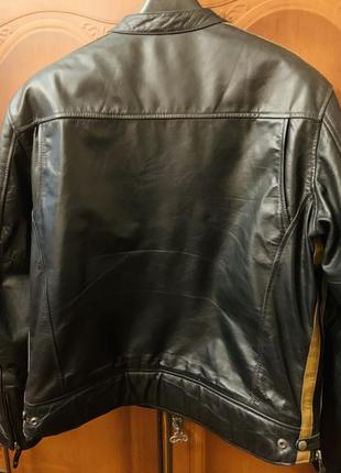 Винтажная байкерская куртка кожа highway 19 фото