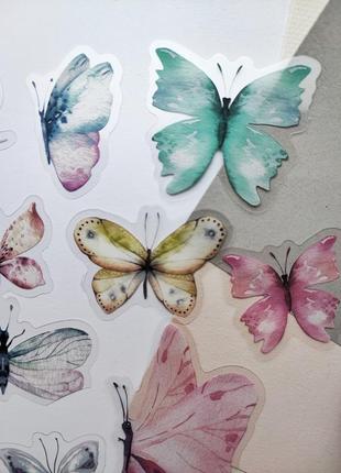Набір #16 наліпки для скрапбукінг, метелики, картинки зображення марки стікери для щоденників блокнота скетча записника5 фото