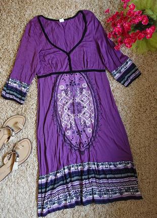 Красивое платье ярусами в этно стиле размер батал 48/50/521 фото