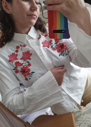 Рубашка с цветами