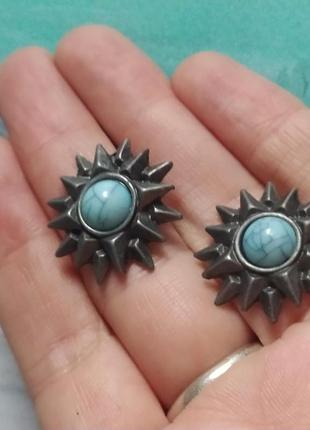 Сережки метал пластик