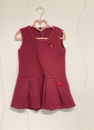 Платье smil на 5-6 лет (110-116см) теплое, бордовое