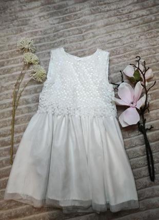 Нарядне біле плаття young dimension 3-4 роки 104 р.