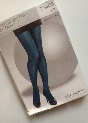 Капроновые колготы размер s (36/38) 40 den бирюзовые. жэнкие колготы 7506