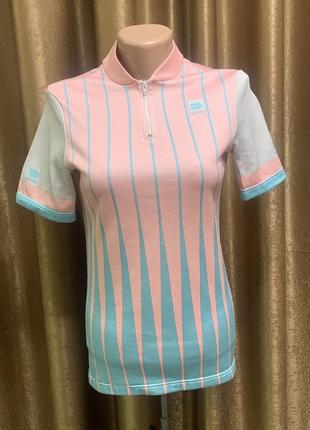 Женская велофутболка sportful в мятно-розовых тонах размер m