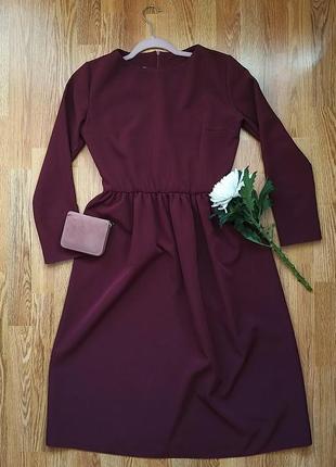 Модна бордова сукня  38р2 фото