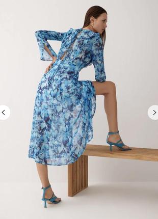 Шикарное легкое платье голубое мохито mohito6 фото