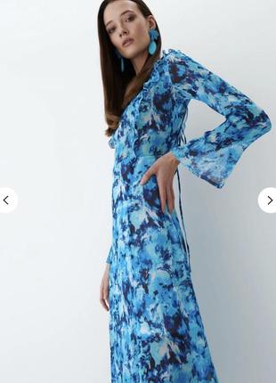 Шикарное легкое платье голубое мохито mohito2 фото