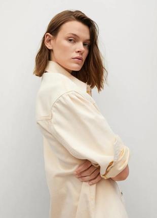 Джинсова сорочка з ефектом потертості mango — xs, s, m, l4 фото