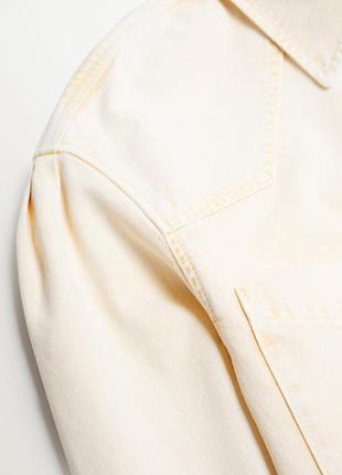 Джинсовая рубашка с эффектом потертости mango - xs, s, m, l8 фото