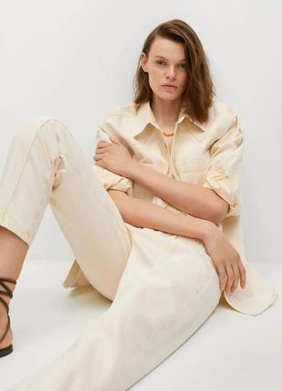 Джинсова сорочка з ефектом потертості mango — xs, s, m, l6 фото