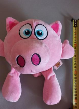 Crazy pets! мягка іграшка подушка свинка хрюшка порося 32 см.3 фото