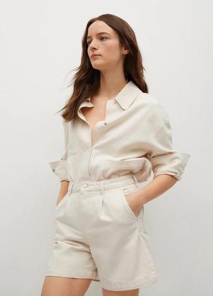 Джинсовые шорты slouchy с защипами mango - 36, 38, 40, 422 фото