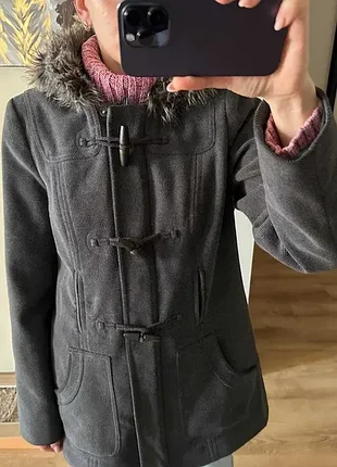 Пальто серое