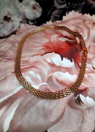 Ланцюг плоский широкий, чокер американській вінтаж