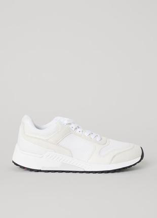 Кроссовки белые h&m mesh white men sneakers мужские7 фото