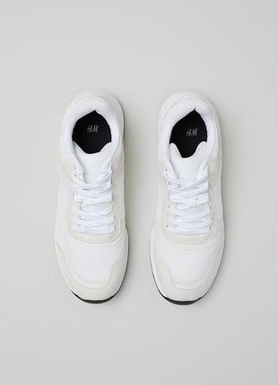 Кроссовки белые h&m mesh white men sneakers мужские8 фото