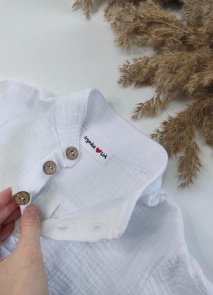 Муслиновая рубашка для мальчика. рубашка детская. одежда на рчок.