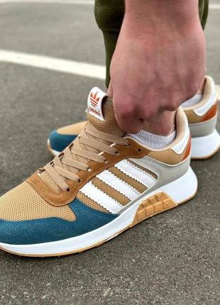 Чоловічі молодіжні кросівки замша та сітка adidas 🆕 адидас на весну