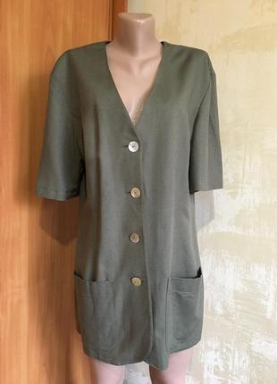 Стильний натуральний жакет,кардиган,у складі льон,хакі!!