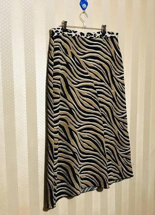 Красивая брендовая длинная юбка с принтом зебра от marc cain