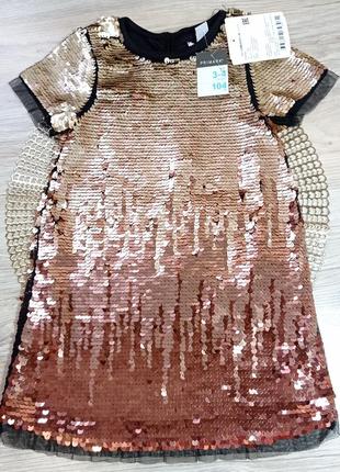 Праздничное платье для девочек в пайетках primark