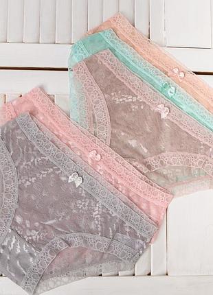 Прозорі жіночі трусики - пастельний мікс