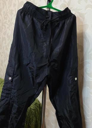 Нейлоновые черные брюки брюки3 фото