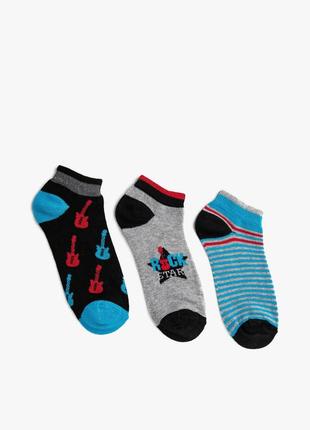 5 - 6 лет новый фирменный комплект набор носков с разными узорами для мальчиков koton