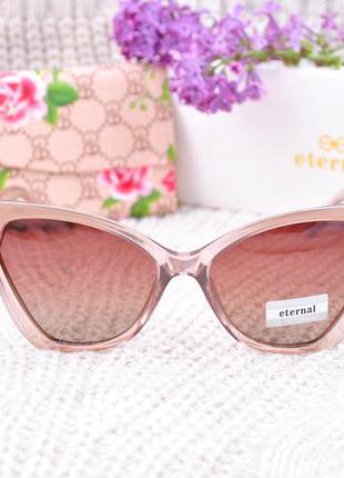 Фирменные солнцезащитные  очки   кошечки eternal et3055 с камнями2 фото