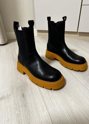 Супер стильные кожаные ботинки mango4 фото