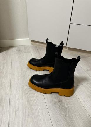 Супер стильные кожаные ботинки mango5 фото