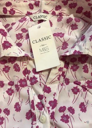 Очень красивая и стильная брендовая блузка в цветочках 19.