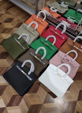 Сумка кожаная люкс классика в стиле hermes❣️❣️❣️5 фото