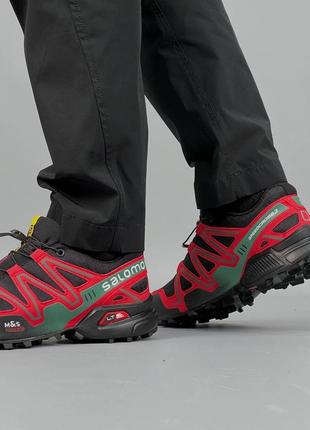 Кросівки salomon speedcross 3 black red 🔥