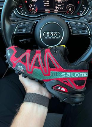 Кроссовки salomon speedcross 3 black red 🔥2 фото