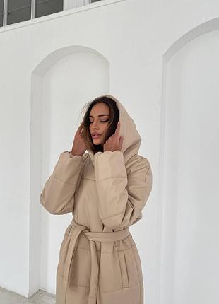 Топова куртка пальто еко шкіра гарної якості, вибір кольору