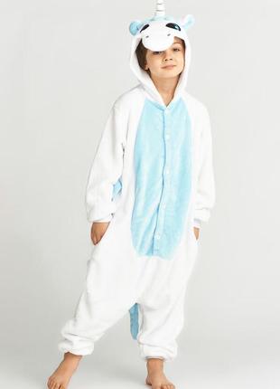 Кигуруми пегас голубая пижама кигурумы эдинорог 🦄3 фото