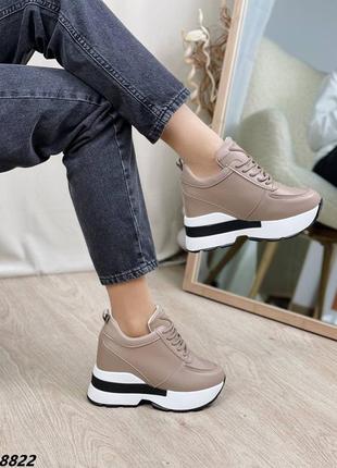 Кросівки (снікерси) матеріал еко шкіра колір apricot