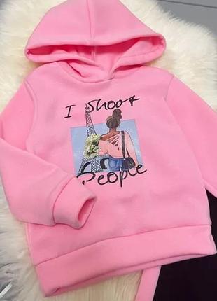 Теплий костюм тринитка на флісі2 фото