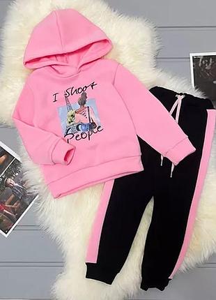 Теплий костюм тринитка на флісі