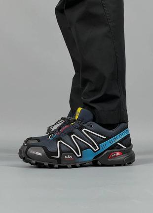 🔥хит продажи🔥 кроссовки salomon speedcross 3 dark blue3 фото