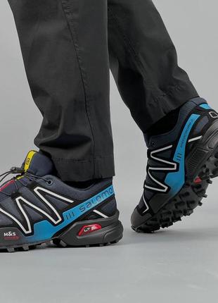 🔥хит продажи🔥 кроссовки salomon speedcross 3 dark blue4 фото