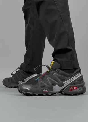 🔥 кроссовки salomon speedcross 3 black grey4 фото